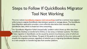 QuickBooks Migrator Tool Troubleshooting Guide