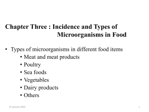 Microorganisms in Food: Types & Incidence