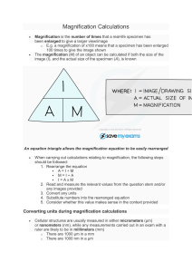 Magnification Calculations & Microscopy Techniques