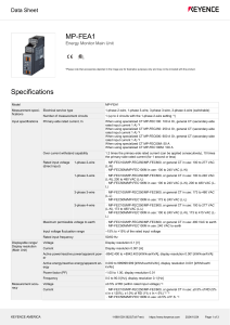 MP-FEA1 Energy Monitor Data Sheet