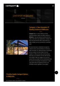 Cantaport Melbourne: Shading Solutions