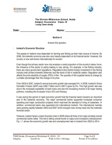 Iceland's Economy: Class IX Economics Worksheet