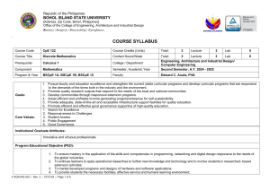 Discrete Mathematics Course Syllabus