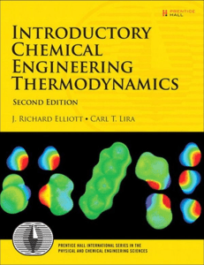 Introductory Chemical Engineering Thermodynamics Textbook