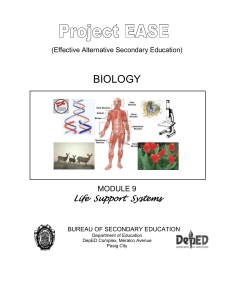 Biology Module: Life Support Systems