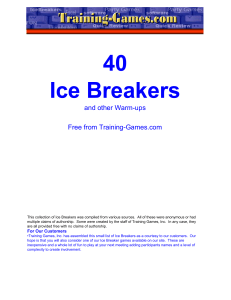 40 Ice Breaker Activities for Groups & Meetings