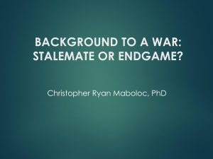 War Stalemate or Endgame: Background Analysis