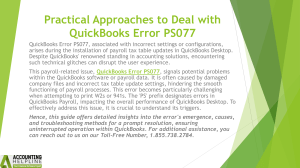 QuickBooks Error PS077: Practical Approaches to Deal With