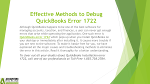 Debug QuickBooks Error 1722: Effective Methods