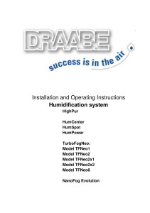 Humidification System Installation & Operating Instructions