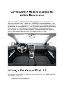 Car Vacuum: A Modern Essential for Vehicle Maintenance