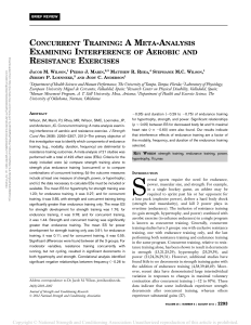 Concurrent Training Meta-Analysis: Aerobic & Resistance Exercise