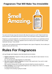 Fragrance Guide: Rules, Types, and Signature Scents