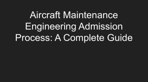 Aircraft Maintenance Engineering Admission Guide