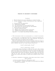 Pricing Segmentation Strategies: Customer & Product Based