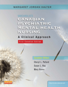 Canadian Psychiatric Mental Health Nursing Textbook