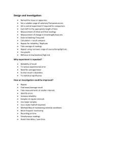 Scientific Investigation Checklist