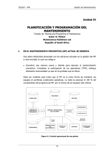 Planificación y Programación del Mantenimiento