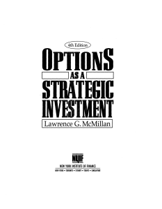 Options as a Strategic Investment Textbook