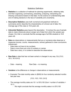 Statistics Definitions: Key Concepts & Methods