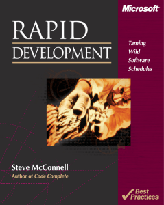 Rapid Development Book Cover by Steve McConnell