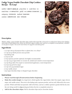 Vegan Double Chocolate Chip Cookie Recipe