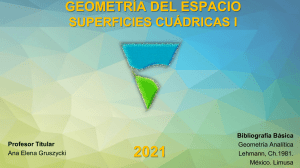 Geometría del Espacio: Superficies Cuádricas