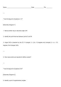 Geometry Worksheet: Angles, Lines, Planes, and More