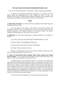 Tamil Nadu Shops and Establishments Rules, 1948