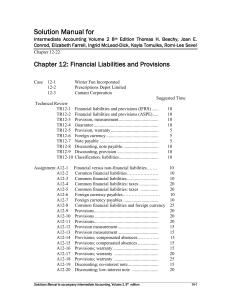 Intermediate Accounting Solution Manual