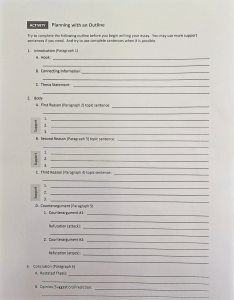 Essay Outline Worksheet