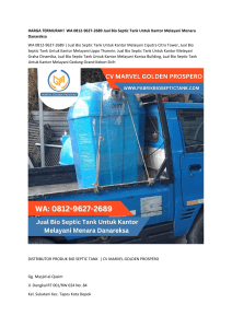 Jual Bio Septic Tank Kantor: Harga Termurah!