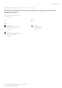 Immersive Tech & Consumer Behavior: A Review