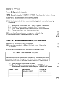 Business Studies Exam Paper: Environments, Ownership, Quality