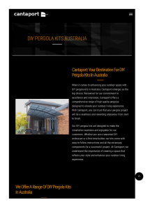 DIY Pergola Kits Australia | Cantaport