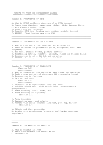 Front-End Development Roadmap: HTML, CSS, JavaScript, React