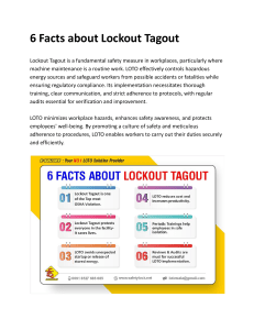 6 Facts About Lockout Tagout (LOTO) Safety