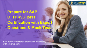 SAP C_THR96_2411 Certification Prep: Questions & Mock Tests