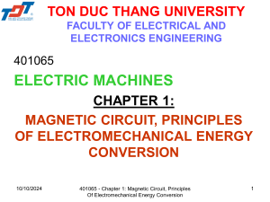 Electric Machines: Magnetic Circuits & Energy Conversion