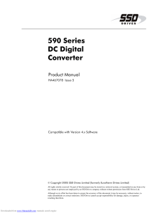 590 Series DC Digital Converter Product Manual