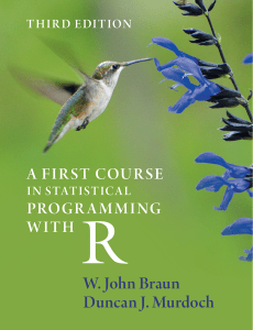 Statistical Programming with R Textbook