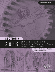 ASME BPVC Section X: Fiber-Reinforced Plastic Pressure Vessels