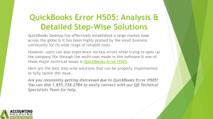 QuickBooks Error H505: Analysis & Solutions