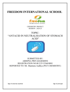 Antacid Neutralization of Stomach Acid Project