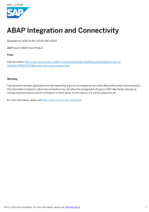 ABAP Integration and Connectivity Guide