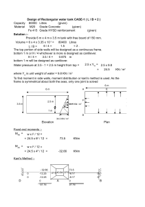 Rectangular Water Tank Design