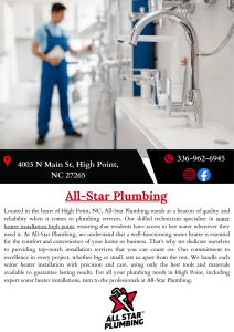 All-Star Plumbing: Water Heater Installation in High Point, NC