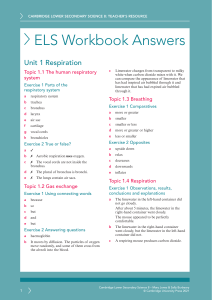 Science Workbook Answers: Respiration, Materials, Forces