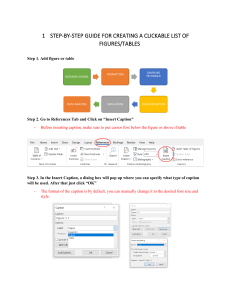 Create Clickable List of Figures/Tables