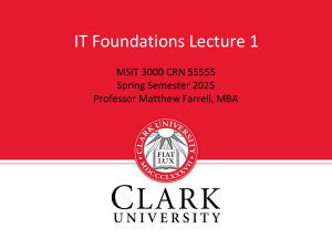 IT Foundations Lecture 1